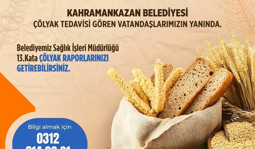 Kahramankazan Belediyesi'nden Çölyak Hastalarına Destek
