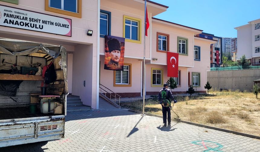 Yenimahalle’de Okul Bahçeleri Yeni Eğitim Yılına Hazır