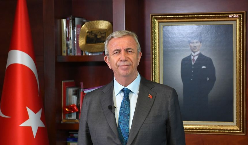 Ankara Büyükşehir Belediye Başkanı Mansur Yavaş'tan Ankara'nın Başkent Oluşunun 102. Yılı Mesajı