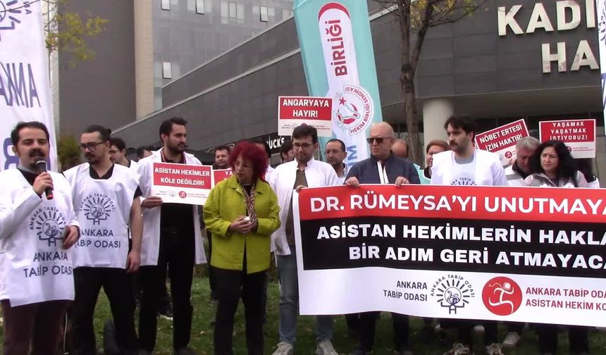 Ankara Tabip Odası, 4 Yıl Önce Ölen Nöbet Mağduru Dr. Rümeysa Berin Şen'i Andı