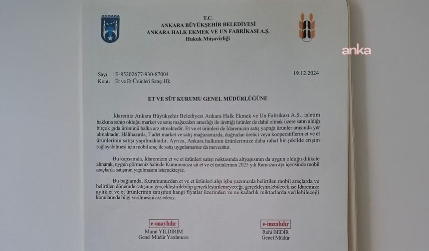 Et ve Süt Kurumu, Mansur Yavaş'ın Ankaralılara Ucuz Et Talebini İki Kez Reddetmiş