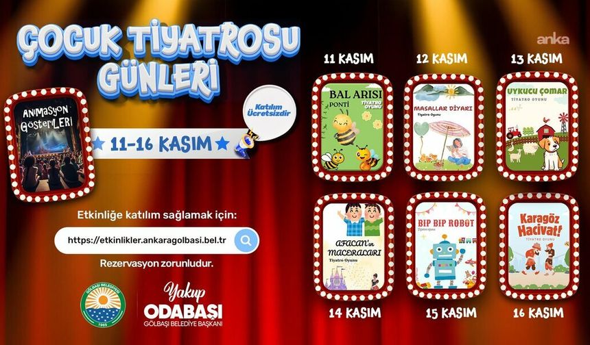 Gölbaşı Belediyesi’nden Çocuklara Ara Tatil Hediyesi: “Çocuk Tiyatrosu Günleri”