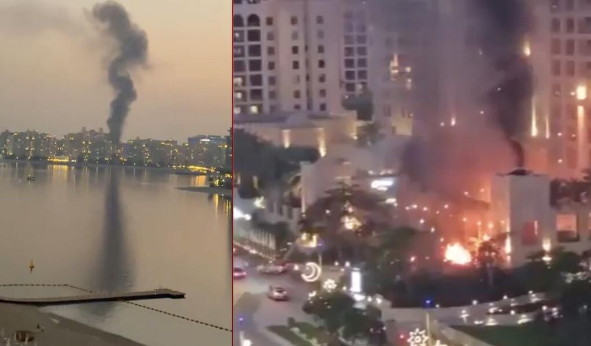 Körfez'de Cehennem! Dubai Yanıyor: İran Füzeleri Palm Jumeirah'ı Vurdu