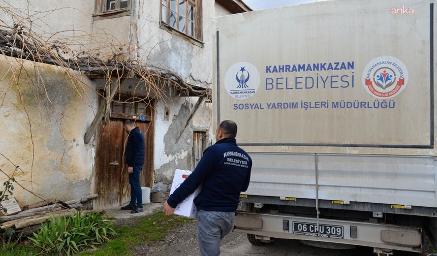 Kahramankazan Belediyesi'nden İhtiyaç ,Sahibi Vatandaşlara Erzak Kolisi Desteği