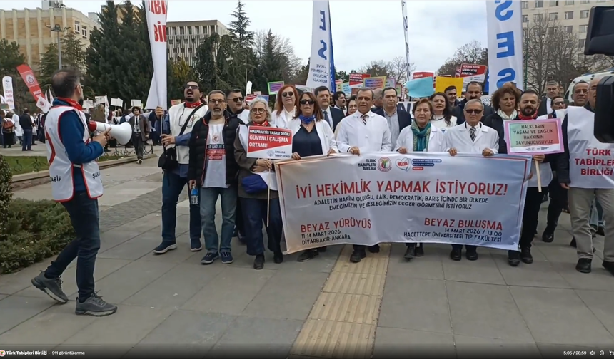 "Beyaz Yürüyüş" 14 Mart Tıp Bayramı'nda Ankara'da Son Buldu