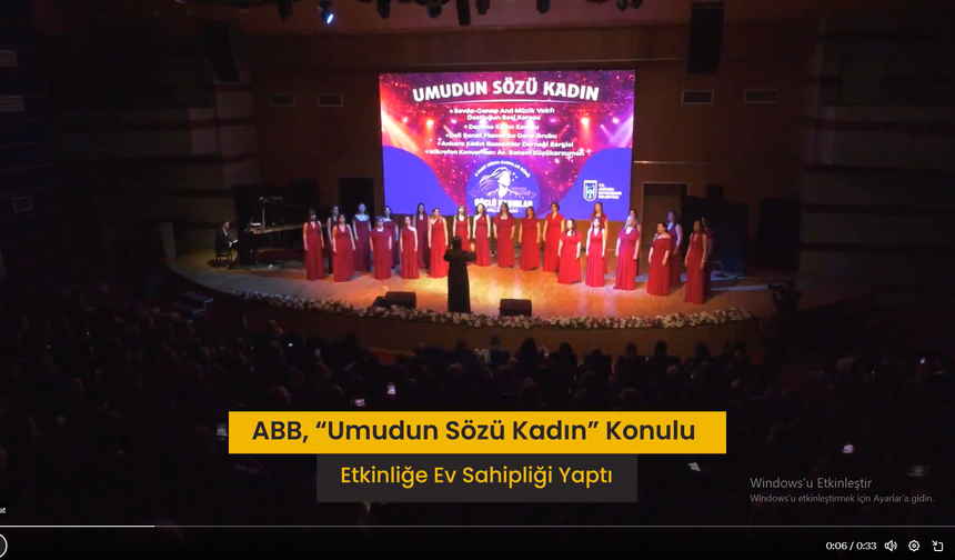 Ankara Büyükşehir Belediyesi “Umudun Sözü Kadın” Etkinliğine Ev Sahipliği Yaptı