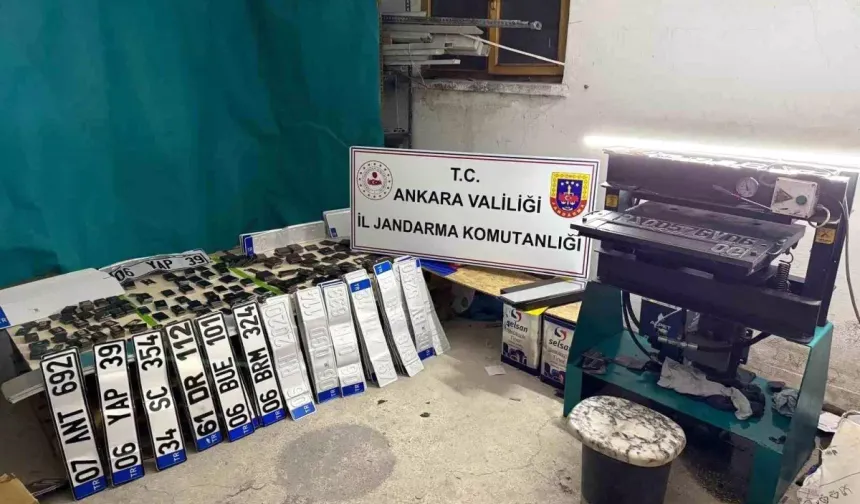 Keçiören'de 4 Milyon Liralık Sahte Plaka Operasyonu