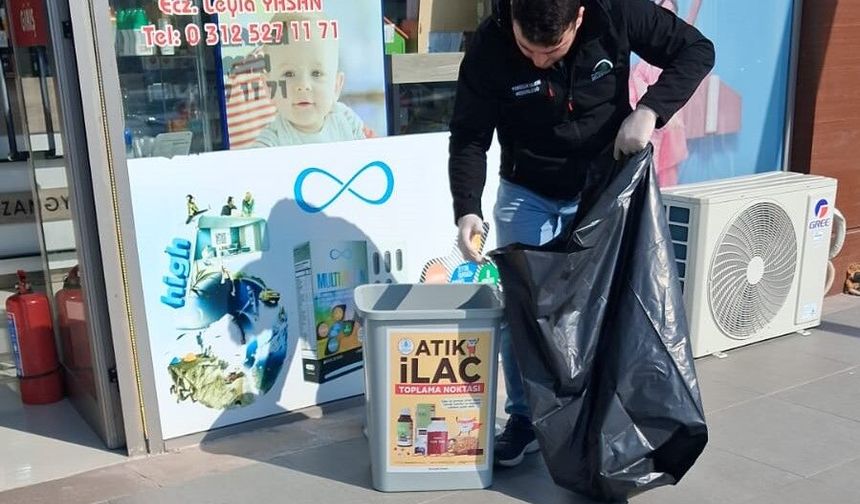 Pursaklar'da Atık İlaçlar Toplama Kutusuna