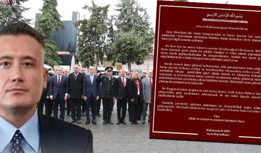 Ankara Valiliği Duyurdu: Ayaş Kaymakamının Sosyal Medya Paylaşımına İnceleme Başlatıldı