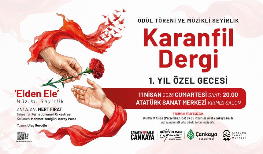 Çankaya'da Karanfil Dergi’nin 1. Yaşı Kutlanacak