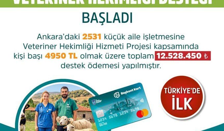 Mansur Yavaş'tan Yine Bir İlk: Küçük Aile Hayvancılık İşletmelerine Veteriner Desteği
