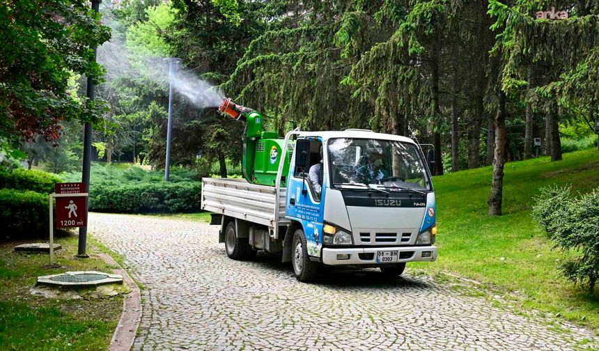 Ankara Büyükşehir Belediyesi İlaçlama Seferberliğine 25 İlçede Aralıksız Devam Ediyor