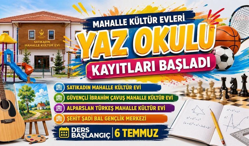 Kahramankazan Mahalle Kültür Evleri'nde "Yaz Okulu" Heyecanı Başlıyor