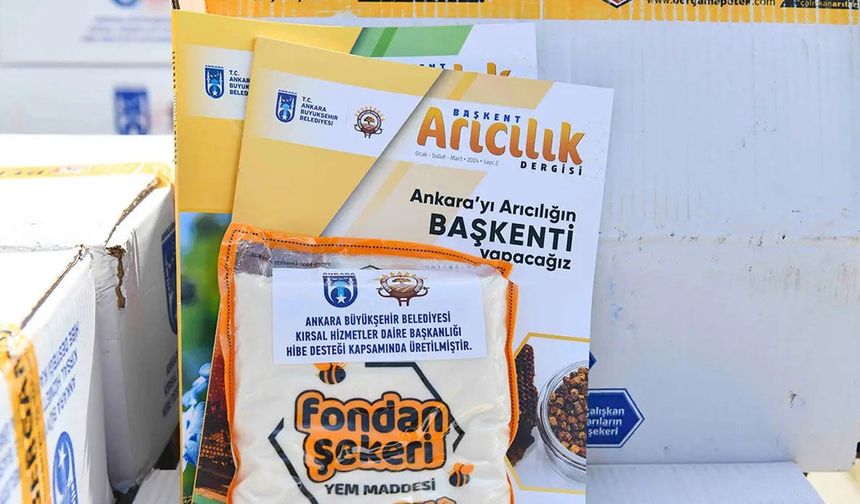 Mansur Yavaş'tan Yetiştiriciye Arı Yemi Desteği