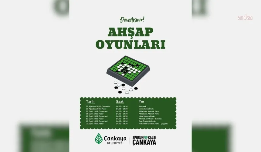 Çankaya Belediyesi, Ahşap Oyunlarla Her Yaştan Vatandaşı Parklarda Buluşturacak