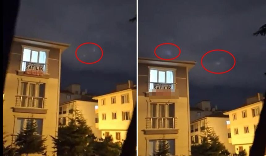 Başkentte Gizemli Gece! Gökyüzünde Belirenler Merak Uyandırdı