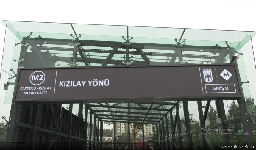Ankara Büyükşehir Belediyesi'nden Metro İstasyonu ve Alt Geçitte Kanopi Çalışması